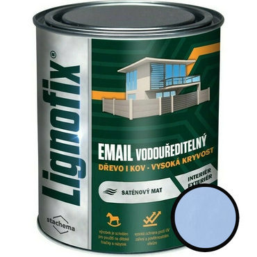 Barva vrchní Lignofix Email vodouředitelný šedá, 0,75 l