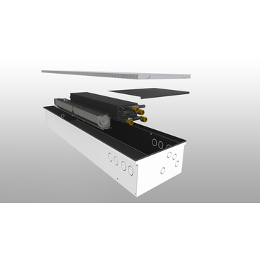 Konvektor podlahový Boki InFloor F2C 340×2100×170 mm s ventilátorem 24 V DC a chlazením