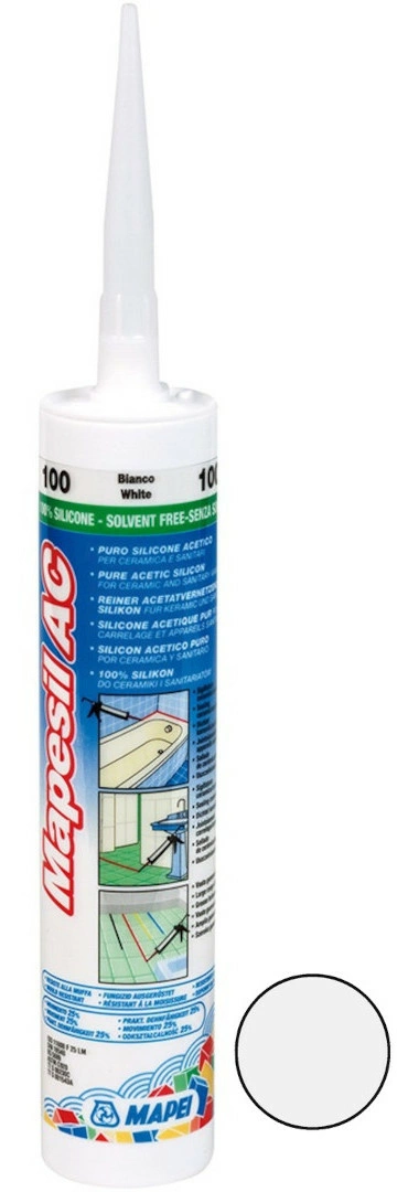 MAPEI Tmel silikonový Mapei Mapesil AC 100 bílá 310 ml
