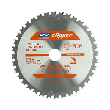 Kotouč pilový na dřevo Norton Clipper TCT 216×30 mm 36 z.
