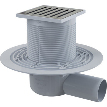 Vpust podlahová Alca APV103 105×105 mm DN 50 boční