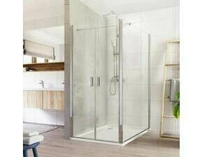 Dveře sprchové + boční stěna Mereo Lima CK87573K 900×1 000 mm chrom/čiré sklo