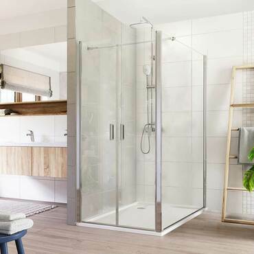 Dveře sprchové + boční stěna Mereo Lima CK88543K 1 100×1 200 mm chrom/čiré sklo