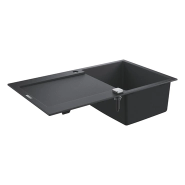 Dřez kompozitní s odkapem Grohe K500 860×500 mm granitová černá 31644AP0