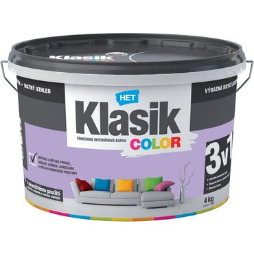 Malba interiérová HET Klasik Color fialový lila, 4 kg