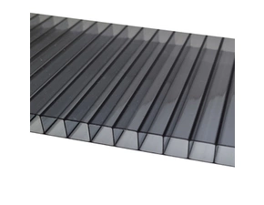 Deska polykarbonátová dutinková MULTICLEAR 10 BOX 2 WALL 2UV antracit 2 100×1 840 mm