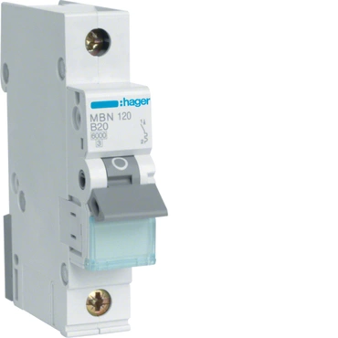 Jistič Hager MBN120 6 kA B 20 A