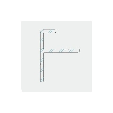 Počáteční a koncový hliníkový profil "F" Twinson 21x28 mm, 9366