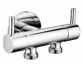 Dvojventil Sapho 1209-04-B pro napojení bidetové sprchy a WC chrom