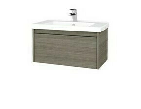 Skříňka umyvadlová Dřevojas BONO SZZ 80 Cafe/Cafe vč. umyvadla Harmonia