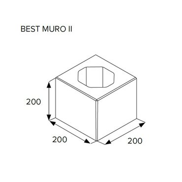 Tvárnice plotová BEST MURO II karamel 200×200×200 mm