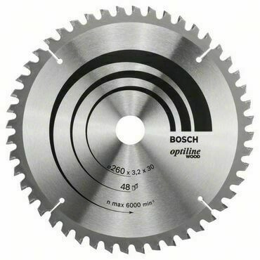 Kotouč pilový Bosch Optiline Wood 260×30×3,2 mm 48 z.