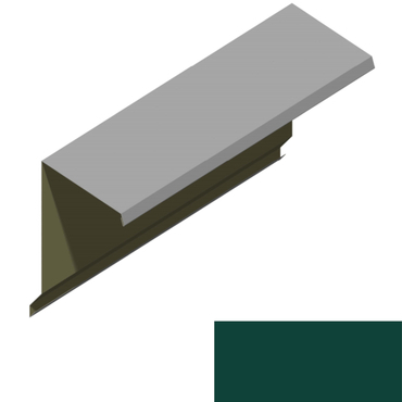 Ukončení pultové střechy RS360A-60 SP 25 s okapnicí RAL 6005 zelená