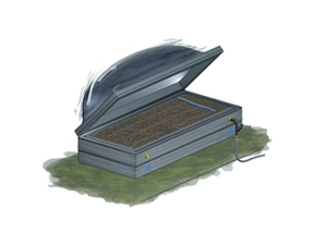 Záhon zahradní s pařeništěm a závlahou KAROTEN výška 30 cm 80×130 cm