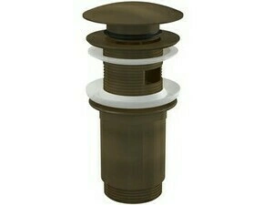Výpust umyvadlová Click/Clack Alca A392ANTIC 5/4" s přepadem, velká zátka bronz-antic