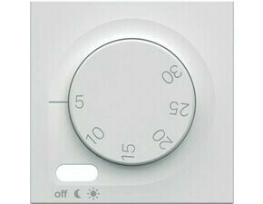 Kryt prostorový termostat Hager lumina 45×45 mm bílá lesk