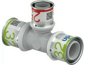 T-kus redukovaný lisovací Uponor S-Press PPSU 32×25×32 mm