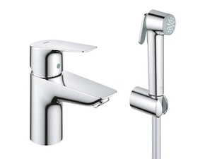 Baterie umyvadlová stojánková Grohe BauEdge velikost S se sprškou, chrom 23757001