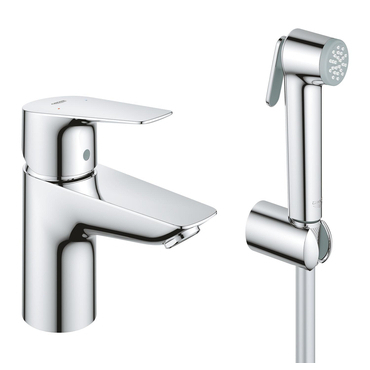 Baterie umyvadlová stojánková Grohe BauEdge velikost S se sprškou, chrom 23757001