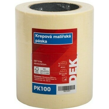 Páska maskovací krepová DEK 48 mm/50 m 3 ks
