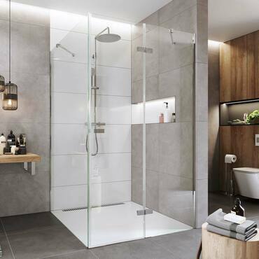 Dveře sprchové + boční stěna Mereo Novea CK10417ZP 1 200×1 200 mm pravé chrom/čiré sklo