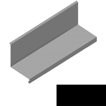 Lemování ke zdi rovnoběžné s okapem RS250Q-120 SP 35 TEX s okapnicí 2N09A černá