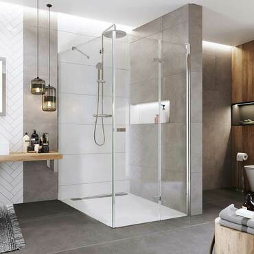 Dveře sprchové + boční stěna Mereo Novea CK14833ZP 1 000×1 200 mm pravé chrom/čiré sklo