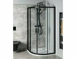 Kout sprchový Gelco Sigma Simply Black 1 000×1 000 mm černá/čiré sklo R550