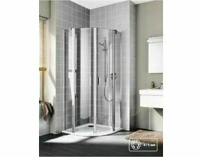 Kout sprchový Kermi CADA XS CKP55 1000×1000 mm stříbrná/čiré sklo R550