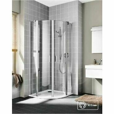 Kout sprchový Kermi CADA XS CKP55 800×800 mm stříbrná/čiré sklo R550