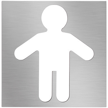 Piktogram čtverec Bemeta muži nerez matný