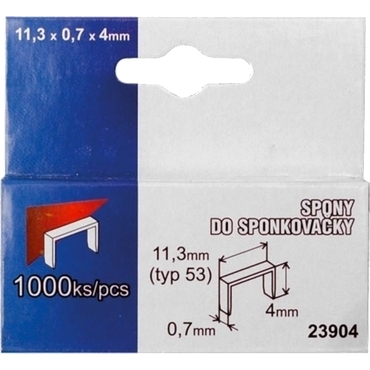 Spony 53 11,3×12×0,7 mm 1 000 ks