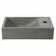 Umývátko betonové Sapho Crest R 400×220 mm včetně výpusti, černý granit, baterie vpravo AR409