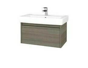 Skříňka umyvadlová Dřevojas BONO SZZ 80 Cafe/Cafe vč. umyvadla Q