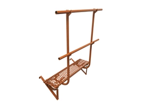 Komplet stoupací rovný k zavěšení se zábradlím ERGO cihlově červená