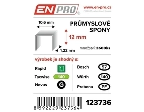 Spony ENPRO 345 10,6×12×1,22 mm 4 000 ks
