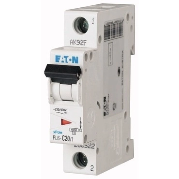 Jistič Eaton PL6-C20/1 6 kA C 20 A