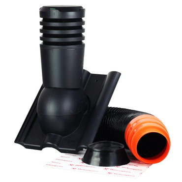 Komplet odvětrací Betonpres DN150 černá