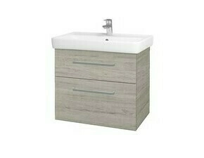 Skříňka umyvadlová Dřevojas Q MAX SZZ2 70 Oregon/Oregon vč. umyvadla Q