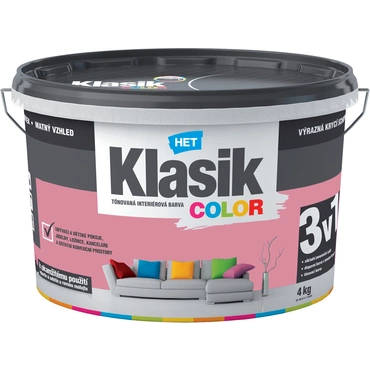 Malba interiérová HET Klasik Color růžový, 4 kg