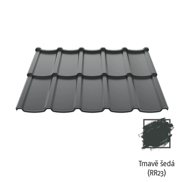 Krytina plechová Ruukki Modular 40 RR23 tmavě šedá
