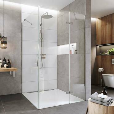 Dveře sprchové + boční stěna Mereo Novea CK10114ZP 800×800 mm pravé chrom/čiré sklo