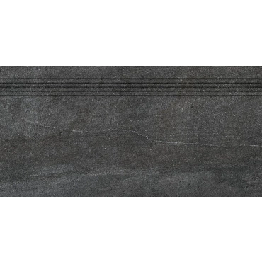 Schodovka Rako QUARZIT 40×80 cm černá DCP84739