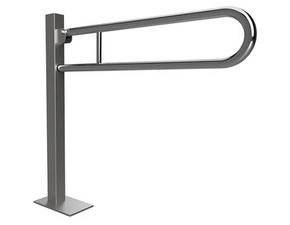 Úchyt sklopný ve tvaru U Bemeta Help ukotvený do země 813 mm s krytkou nerez lesklý
