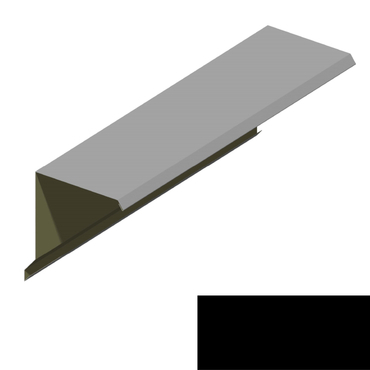 Ukončení pultové střechy RS312A-75 PU 50 MAX s okapnicí MN131 černá