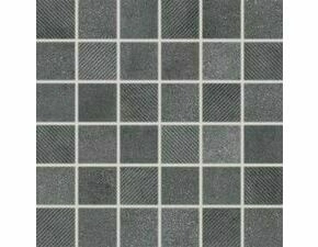 Mozaika Rako Form 5×5 cm (set 30×30 cm) tmavě šedá DDR05697