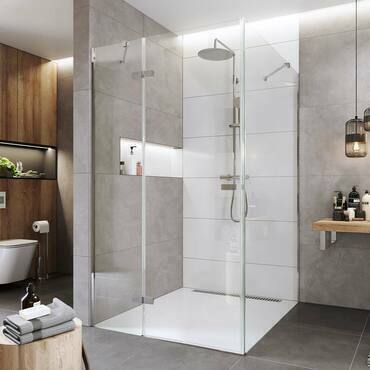Dveře sprchové + boční stěna Mereo Novea CK10114ZL 800×800 mm levé chrom/čiré sklo