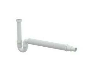 Sifon dřezový trubkový Alca A80-DN50/40 s převlečnou maticí 6/4" a flexi hadicí