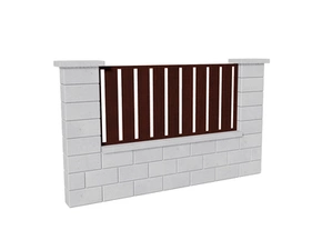 Výplň plotová DEKMETAL STECCA 7DTAA dark wood