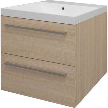 Skříňka s umyvadlem EBS Pure 610×580×460 mm dub sand barbera PURE61SB
